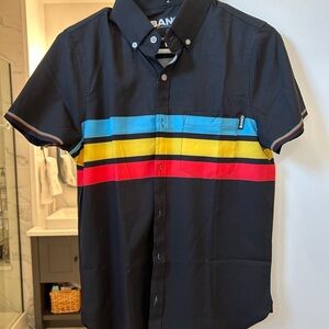 A Bang Miami bionic strip stretch shirt, size XS